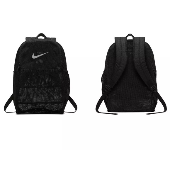 NWT NEW NIKE Brasilia MESH 9.0 IX Backpack Black - Picture 5 of 6
